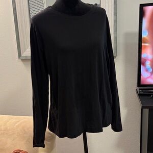 Time and Tru Black Long Sleeve Top